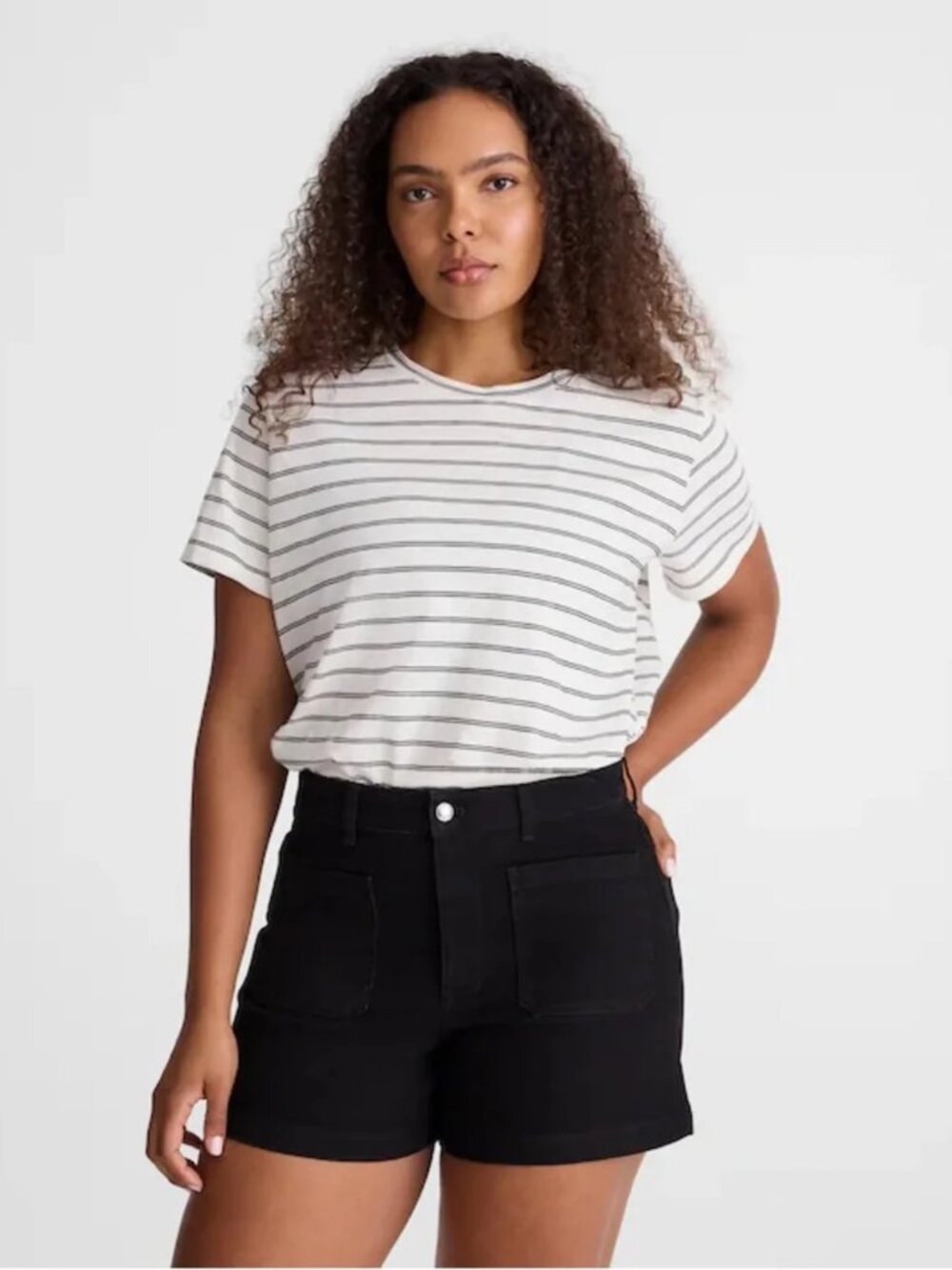 Madewell Black The Curvy Emmy Denim Shorts 32 NWT